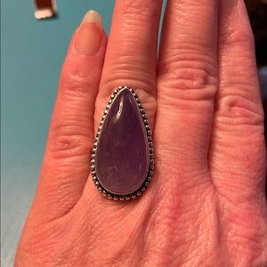Amethyst teardrop ring size 7